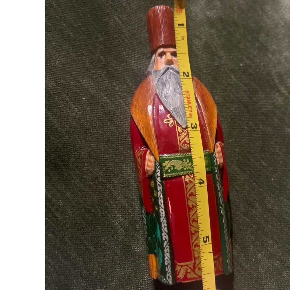 Sergiev Posad‎ ornament Father Frost, Ded Moroz Hand carved Hand painted Russia
